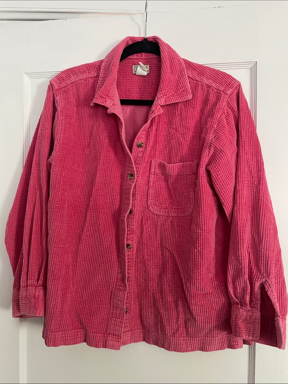 L.L. Bean Pink Corduroy Women's Shirt Jacket